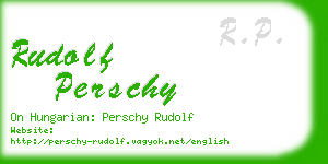 rudolf perschy business card